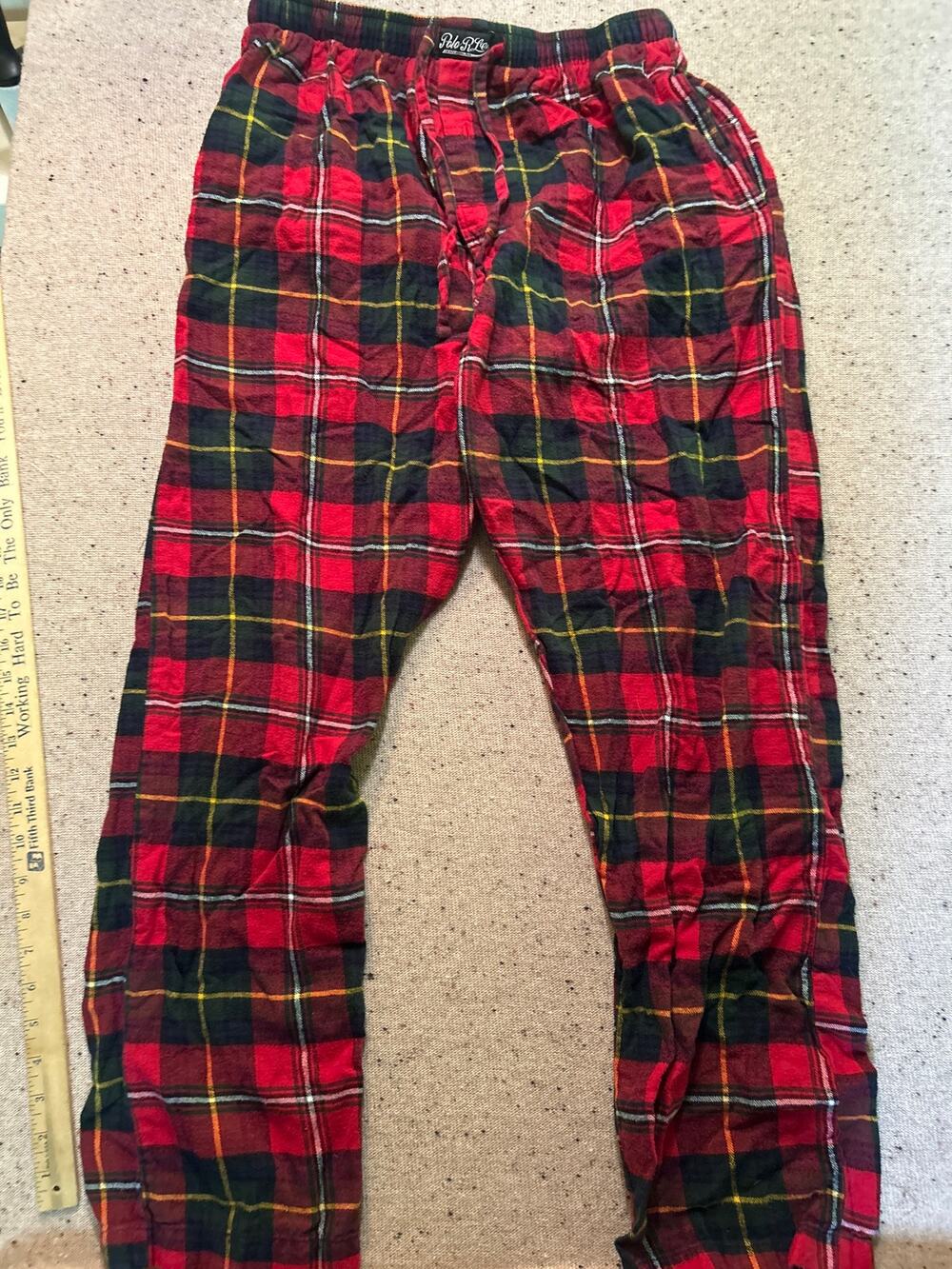 Polo Ralph Lauren Flannel Pajama Pants Men's Large Red Plaid Tartan